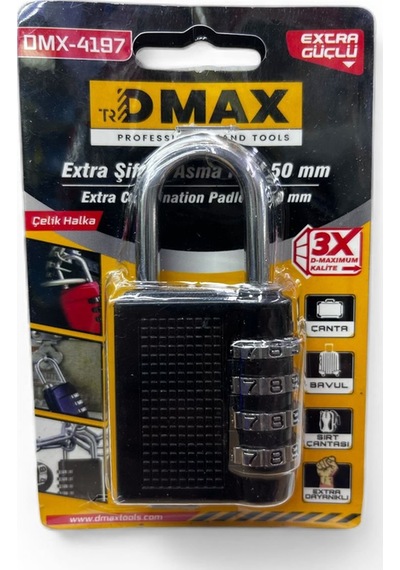 Şifreli Asma Kilit 50 Mm Dmx4197