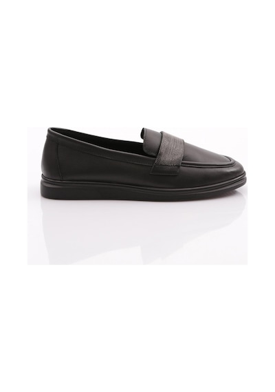 Dgn 981s Kadin Şeritli Loafer Ayakkabi 981S-2-R2119 Siyah