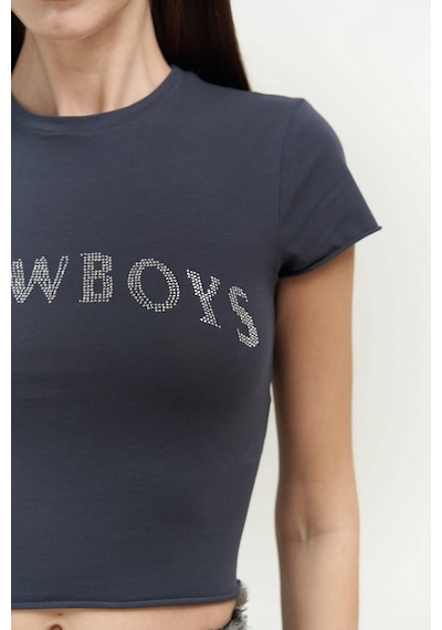 Mai Collection Mai Studios Co. Cowboys Antrasit Penye Crop