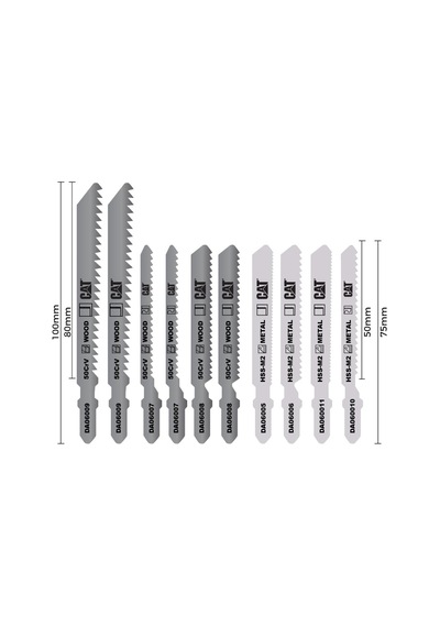 Cat Da06901 Profesyonel Metal/ahşap Hassas/kaba Kesim Dekupaj Tes