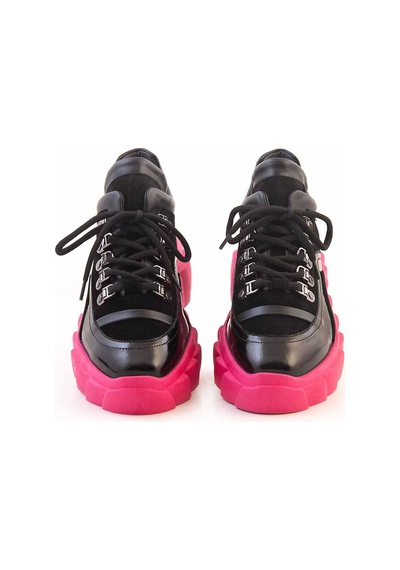 Rouge Kadın Spor & Sneaker Ayakkabı 601 Siyah - Fuşya