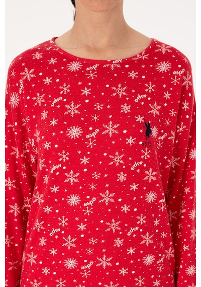 U.s. Polo Assn. Kadın Kırmızı Pijama Takım 50318877-vr030 Kırmızı