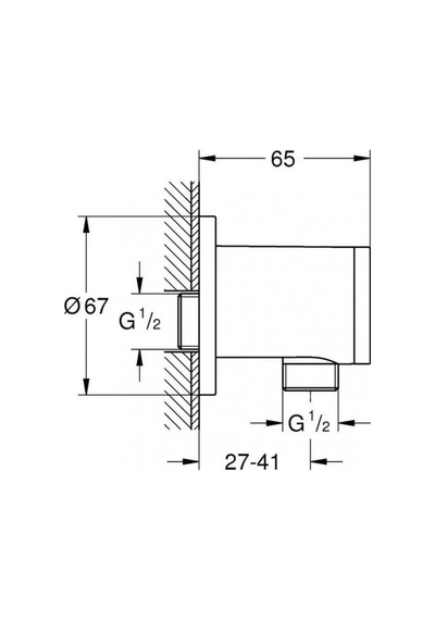 Grohe Tempesta Duş Çıkış Dirseği - 28671001 Krom