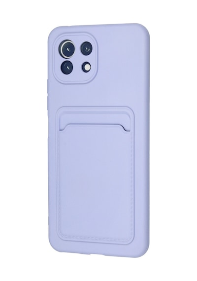 Xiaomi Mi 11 Uyumlu Kılıf Kelvin Kartvizitli Silikon - Lila