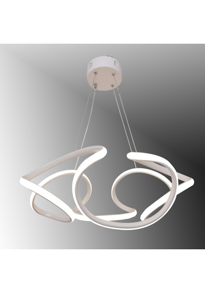 Tt307-40-by Tt Aydınlatma Helezon Sarı Işık Matbeyaz Led Avize Beyaz