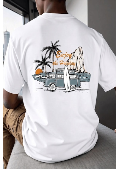 Genius Store Erkek Tişört Pamuklu Kumaş Sırt Baskılı Tişört Sokak Modası Rahat Kalıp T-shirt Vosvos-beyaz Genius Store Erkek Tişört Pamuklu Kumaş Sırt Baskılı Tişört Sokak Modası Rahat Kalıp T-shirt Vosvos-beyaz