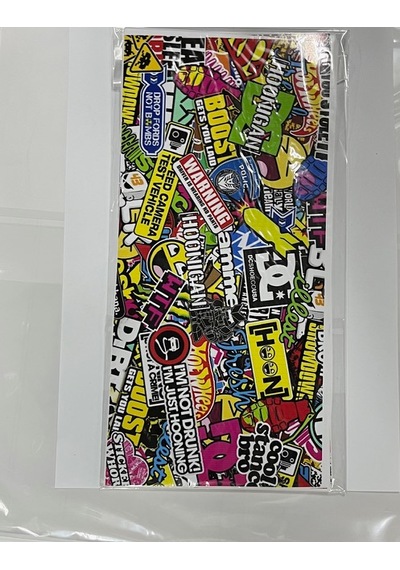 Kaplama Sticker Hellaflush Bisiklet Motor Karışık Stickr 28x13 Cm