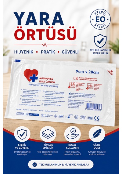 Ds Sağlık Nonwoven Yara Örtüsü 9cm 20 50'li
