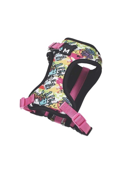 M-pets Urban Style Graffıtı Easy Fit Köpek Göğüs Tasması L Çok Renkli