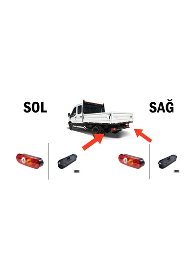 Stop Lambası Transit Kamyonet Pıck-up Soketli Duylu Sağ Sol Aynı V-348 06 14 7c16 13404aa 7c16 13404aa / Aty
