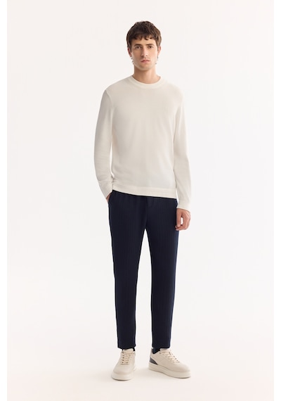 Avva Erkek Ekru Bisiklet Yaka Rayon Tüylenmeyen Regular Fit Triko Kazak A52y5001