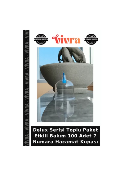 Delux Serisi Toplu Paket Etkili Bakım 100 Adet 7 Numara Hacamat Kupası