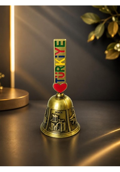 Metal Servis Çağrı Çanı Dekoratif Masa Zili Otel Kafe Resepsiyon Çanı 10.5 Cm