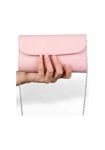 Names Bag Names Pembe Abiye Çanta - Zincir Askılı Gece Portföy Club Çanta - Portföy Clutch - Gece Çantası Pembe Pembe