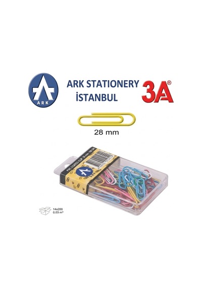 Ark 3a Pvc Kaplı Renkli Ataş Seti 28 Mm 2 Adet