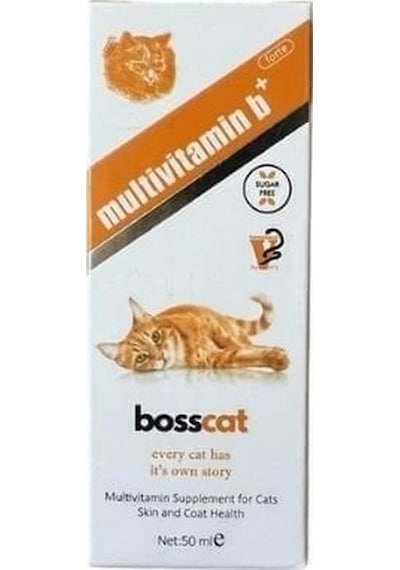 Bosscat B Kompleks Multivitamin Kedi Deri Ve Tüy Sağlığı İçin Sıvı Takviye 50 Ml
