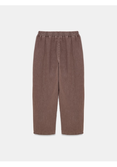 Dilvin 72349 %100 Pamuk Beli Lastikli Jean-kahve