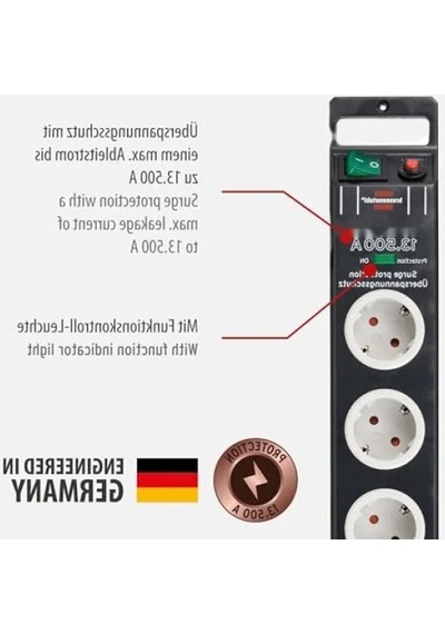 8 Li Priz - 16 A Sigorta İle Yüksek Güvenlik 0