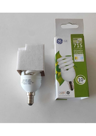 12w Tasarruflu Spiral Ampul - E14 İnce Duy Sarı Işık