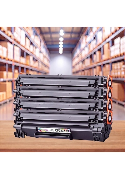 Hp Laserjet Pro M127fn Uyumlu.  Toner Çipli Cf283x 4'lü 2.400 Sayfa