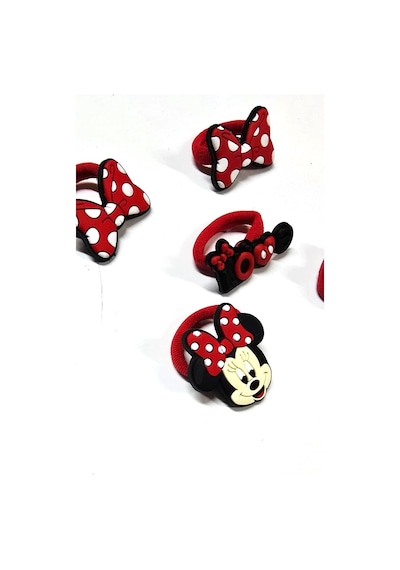 Minnie Lastikli Toka 5 Adet Kırmızı