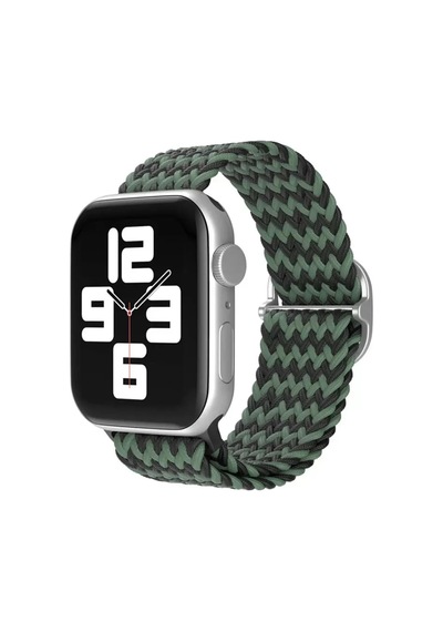 Newface Apple Watch 38mm Star Kordon - Zigzag Yeşil-siyah