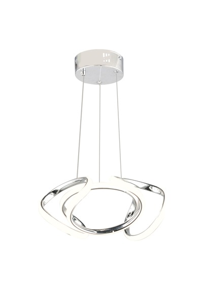 Ld 016 Topsuz Model Krom 3 Renkli Salon Ve Oturma Odası İçin İdeal Alüminyum Avize, 35x70 Krom