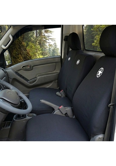 Hyundai H100 Siyah Penye Oto Koltuk Kılıfı - Askeri Yıldız Baskılı