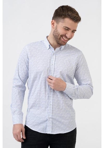 White Stone Oviedo G2308 Regular Fit Pamuklu Likralı Gömlek Desenli M Çok Renkli