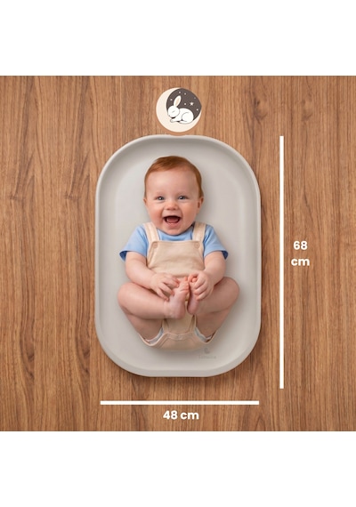 Lunalica Nora Bebek Alt Değiştirme Matı - 50x70cm, Bej, Kolay Silinir, Yenidoğan Şifonyer Üstü Alt Açma Pedi Minderi