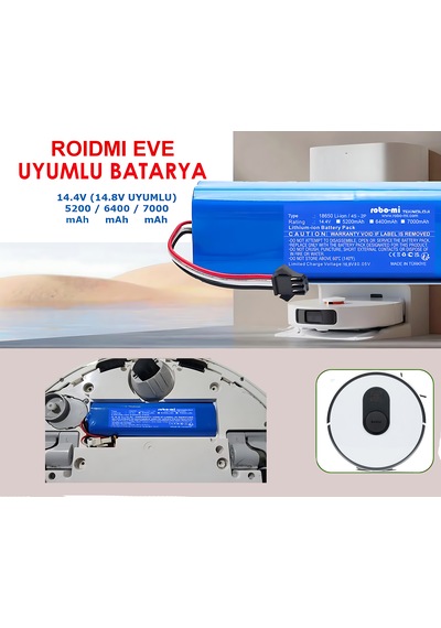 Roıdmi Eve Plus 5200mAh Robot Süpürge Bataryası