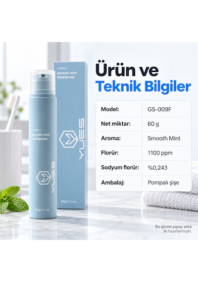 Yues Florürlü Naneli Pompalı Diş Macunu 60 G Gs-009f Beyazlatma