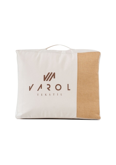 Varol Pure Cotton King Size %100 Pamuk Yorgan 215x235 Cm Geniş Ve Konforlu Bez Çantalı Krem