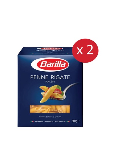 Barilla Penne Rigate Kalem Makarna 2 x 500 G