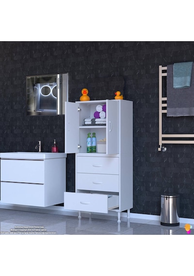Eliusta Alia Çok Kullanışlı Dolap G:60 Cm Üst Bölme Kapaklı Alt Bölme Çekmeceli 60x138x32,5 Cm Modüler Dolap Beyaz Eliusta Alia Çok Kullanışlı Dolap G:60 Cm Üst Bölme Kapaklı Alt Bölme Çekmeceli 60x138x32,5 Cm Modüler Dolap Beyaz