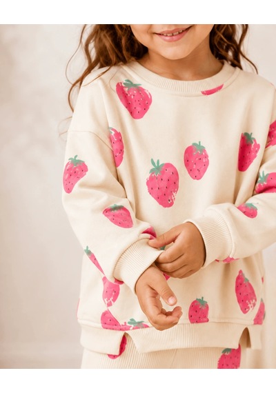 Eray Alp Kids Kız Çocuk Sweatshirt Tayt Takım Günlük Rahat Kombin Bej