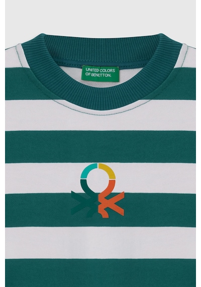 United Colors Of Benetton Erkek Çocuk Sweat Bntb23297 Yeşil Çizgili Yeşil Çizgili