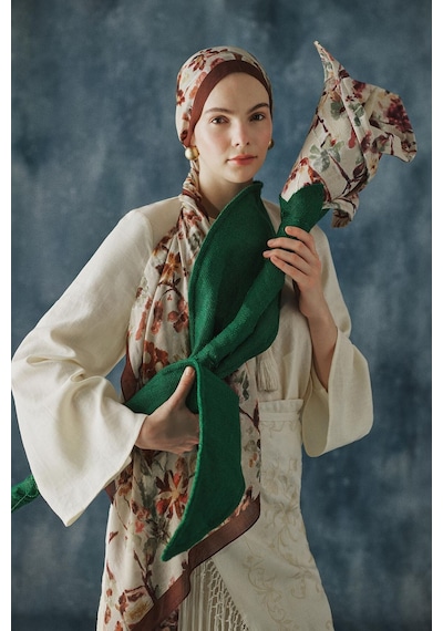Defacto Fresh Scarfs X Defacto Autumn Garden Viskon Şal I1747ax26smbn66 Kahve-bn66