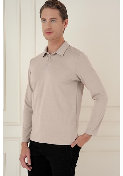 Efor Ts 893 Slim Fit Bej Spor T-shirt Bej