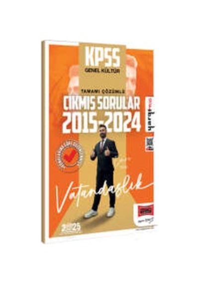 Yargı  Yayınları 2025 KPSS Genel Kültür 2015-2024 Vatandaşlık Konularına Göre Düzenlenmiş Tamamı Çözümlü Çıkmış Sorular
