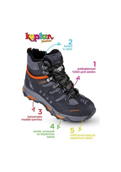 Kaptan Junior Erkek Çocuk Kürklü Traking Bot Outdoor