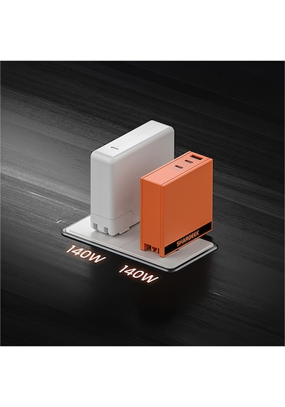 Sharge S140 - 140W PD3.1 GaN Hızlı Şarj Cihazı - Turuncu
