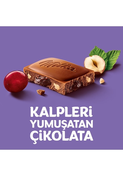 Milka Fındıklı & Üzümlü Tablet Çikolata 80g - 6 Adet