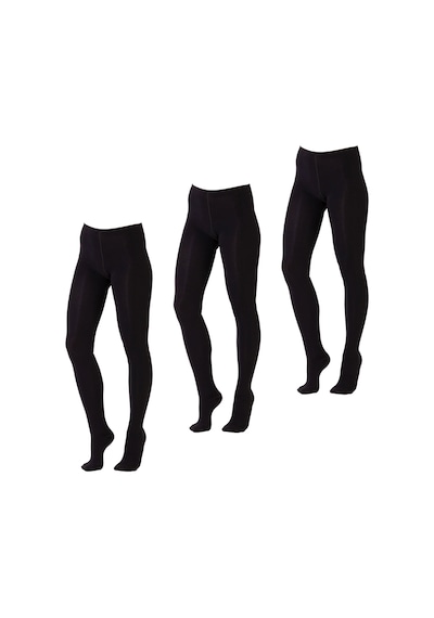 Thermoform Kadın Bambu Külotlu Çorap Siyah 3'lü Paket Renkli