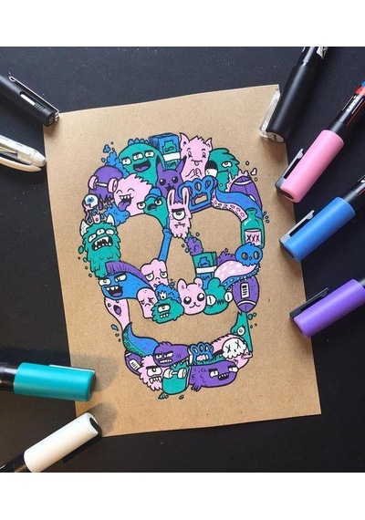 Uni Posca 5M Metalik Renkler 2'li Set Gold Silver