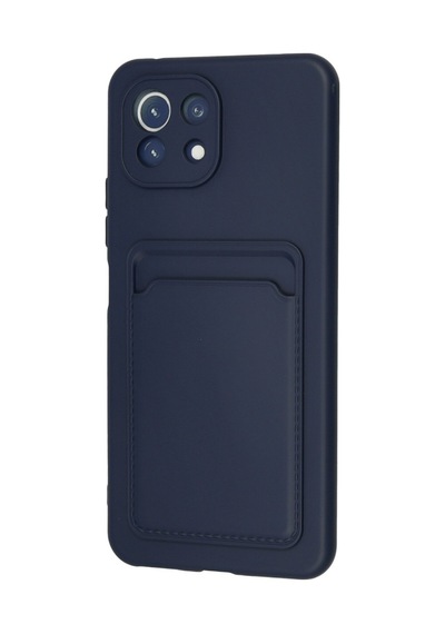 Xiaomi Mi 11 Uyumlu Kılıf Kelvin Kartvizitli Silikon - Lacivert