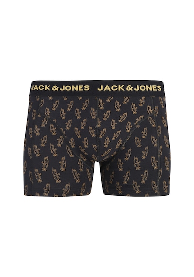 Jack & Jones Erkek 3'lü Boxer Paketi - Logo - 12298686 Siyah