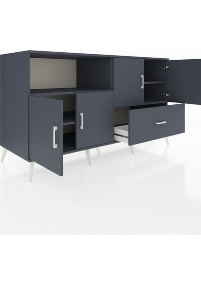 Kronos Konsol 4 Raflı Tek Çekmeceli 4 Kapaklı 176x59x99 Antrasit- Antrasit-antrasit Kronos Konsol 4 Raflı Tek Çekmeceli 4 Kapaklı 176x59x99 Antrasit- Antrasit-antrasit