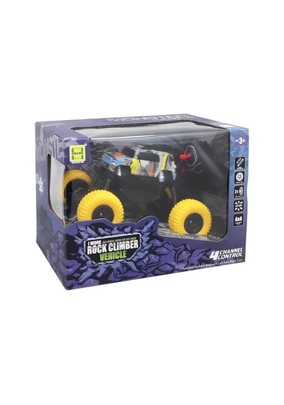 Uzaktan Kumandalı 4x4 Rock Climber Off Road Jeep Büyük Tekerlekli Arazi Aracı - Sarı