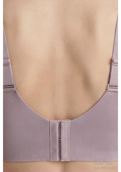 Cottonill Seamless Bra - Seravia Lila Lazer Kesim Dantelli Minimizer Kadın Sütyen